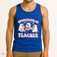 Cute Spooky Season Halloween Teacher Gift Tank Top thumb 3