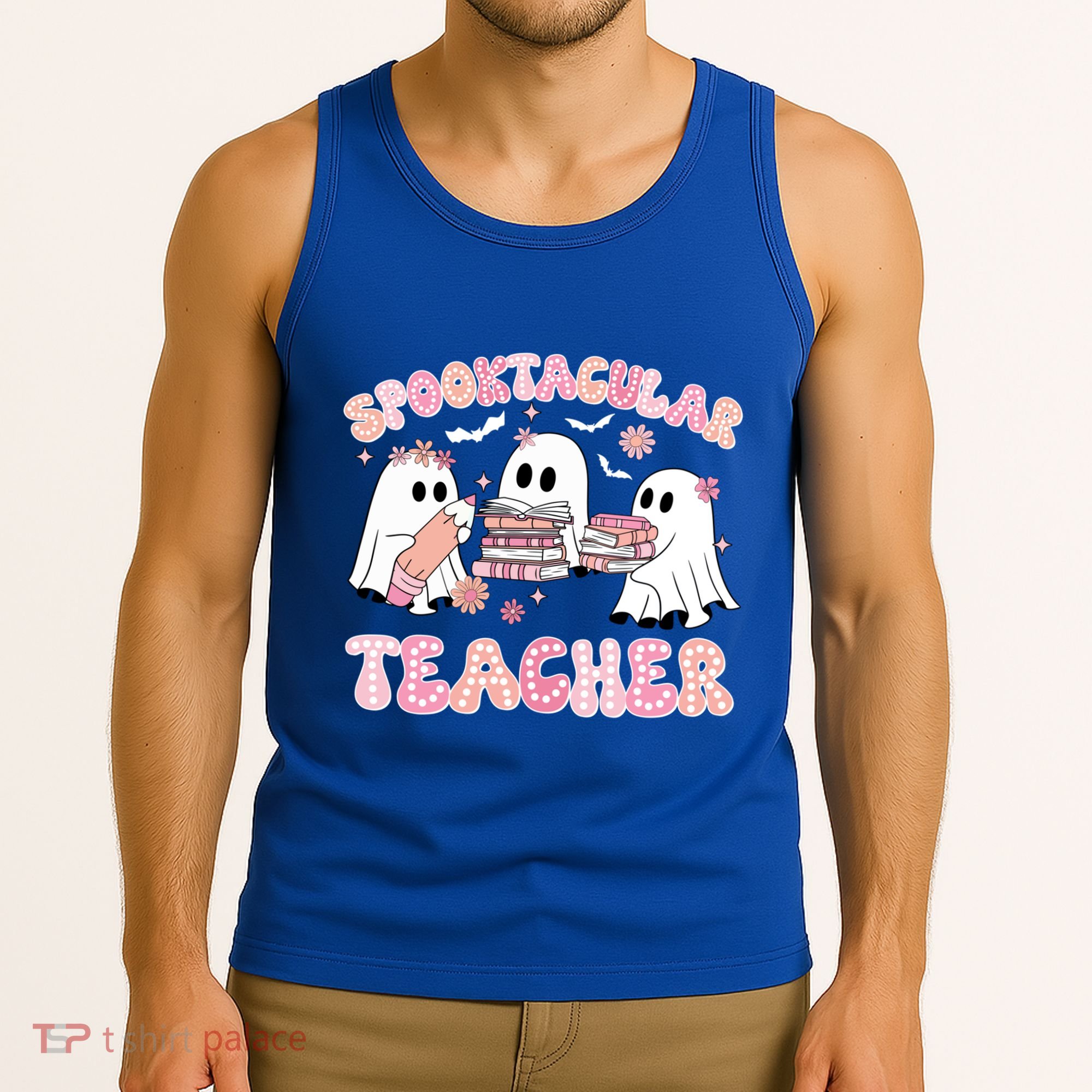 Cute Spooky Season Halloween Teacher Gift Tank Top