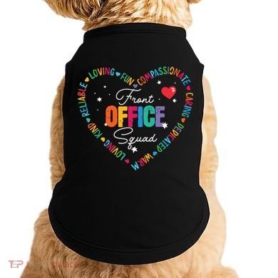 Cute School Secretary Admin Appreciation Front Office Squad Doggie Tank