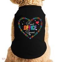 Cute School Secretary Admin Appreciation Front Office Squad Doggie Tank thumb 0
