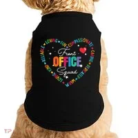 Cute School Secretary Admin Appreciation Front Office Squad Doggie Tank thumb 0