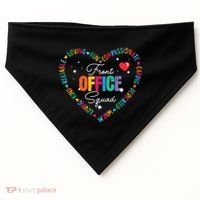 Cute School Secretary Admin Appreciation Front Office Squad USA-Made Doggie Bandana thumb 0
