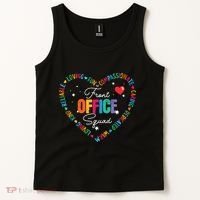 Cute School Secretary Admin Appreciation Front Office Squad Tank Top thumb 2