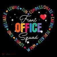 Cute School Secretary Admin Appreciation Front Office Squad Women's Long Sleeve Shirt thumb 2