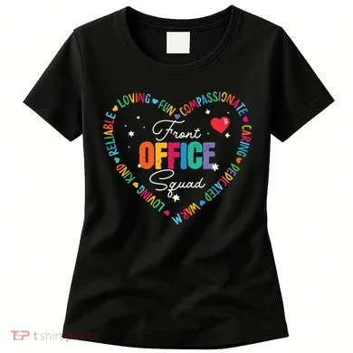 Cute School Secretary Admin Appreciation Front Office Squad Women's T-Shirt