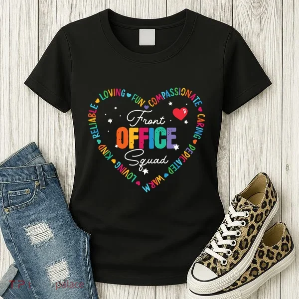 Cute School Secretary Admin Appreciation Front Office Squad Women's T-Shirt