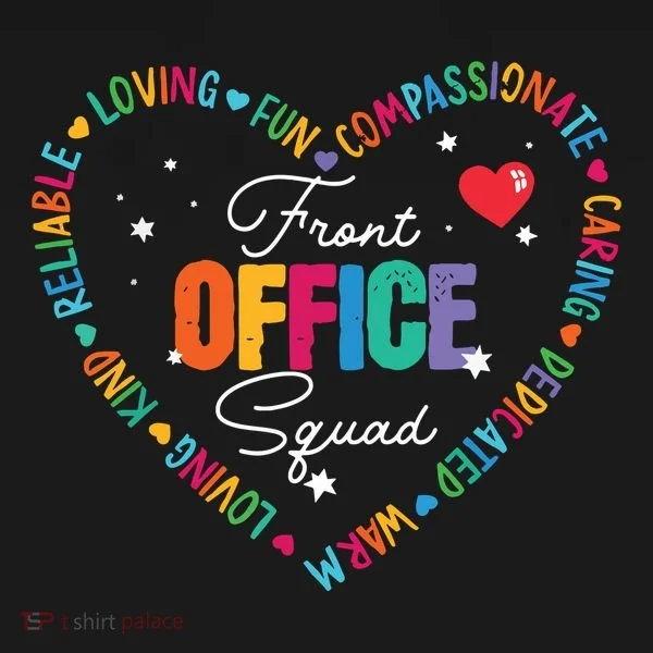 Cute School Secretary Admin Appreciation Front Office Squad Women's T-Shirt
