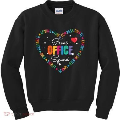 Cute School Secretary Admin Appreciation Front Office Squad Kids Sweatshirt