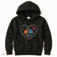 Cute School Secretary Admin Appreciation Front Office Squad Kids Hoodie thumb 0