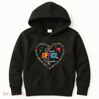 Cute School Secretary Admin Appreciation Front Office Squad Kids Hoodie thumb 0