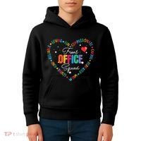 Cute School Secretary Admin Appreciation Front Office Squad Kids Hoodie thumb 4