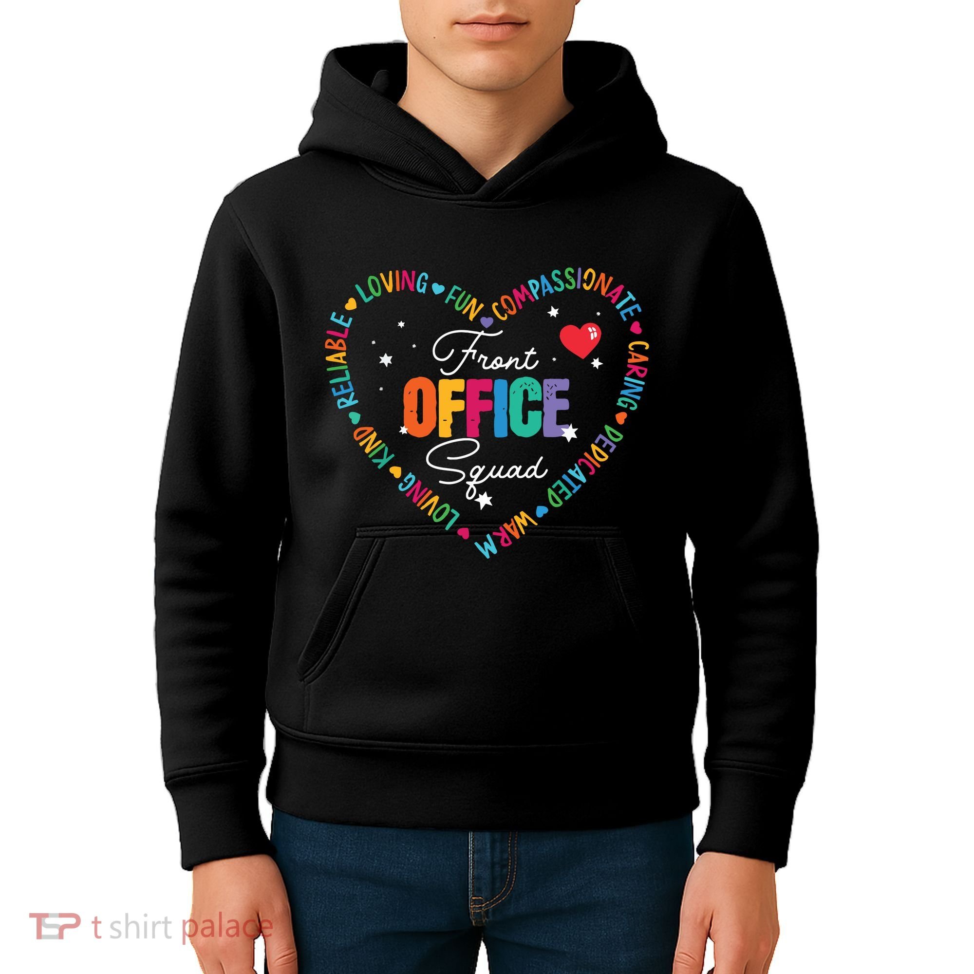 Cute School Secretary Admin Appreciation Front Office Squad Kids Hoodie