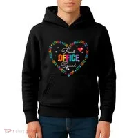 Cute School Secretary Admin Appreciation Front Office Squad Kids Hoodie thumb 4