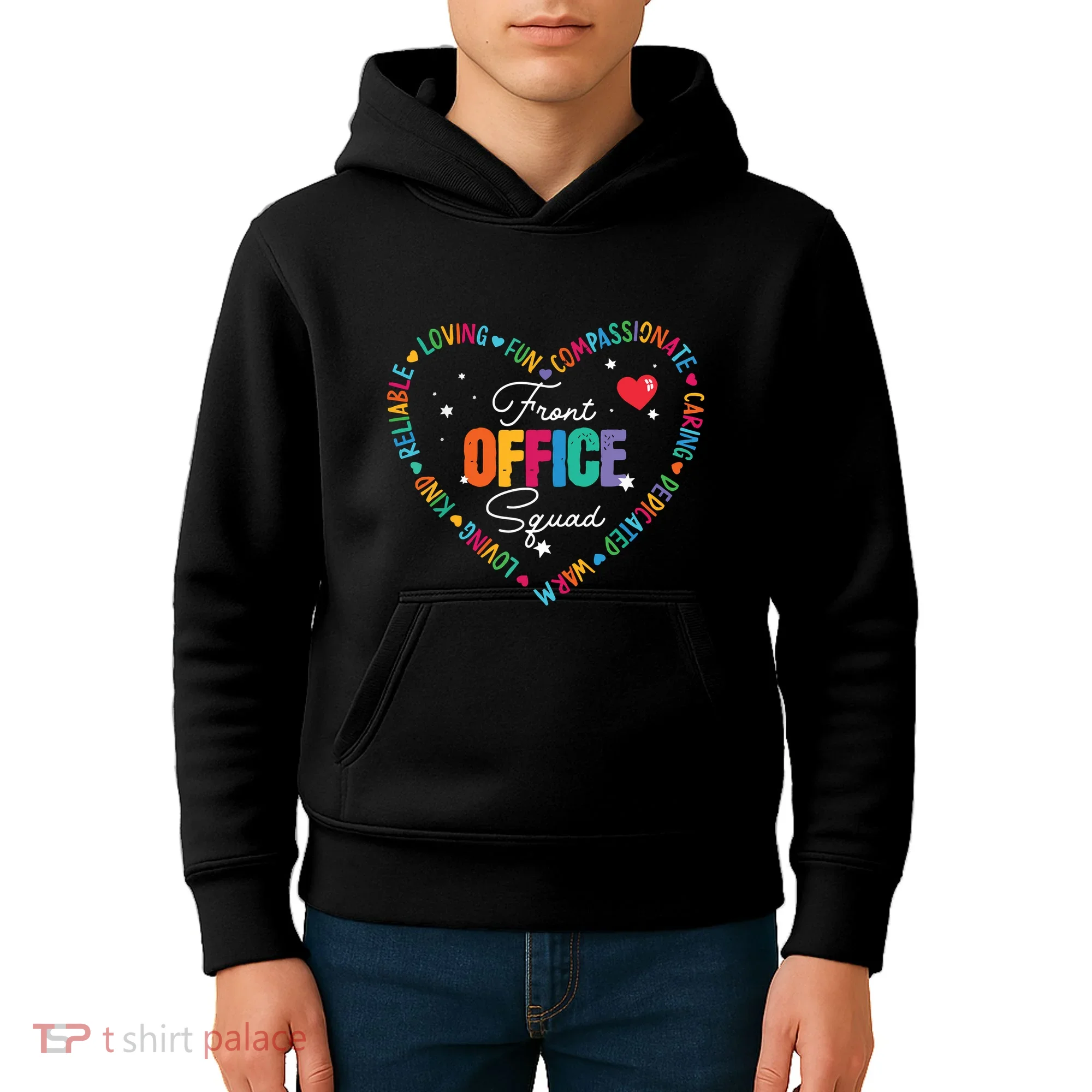Cute School Secretary Admin Appreciation Front Office Squad Kids Hoodie