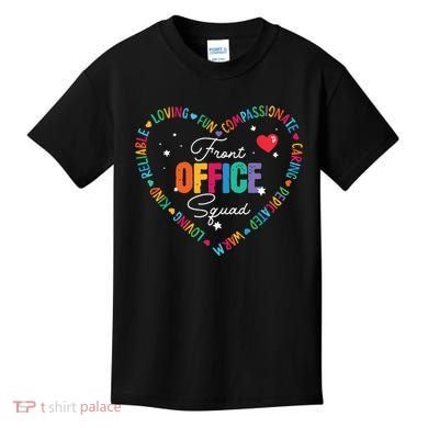 Cute School Secretary Admin Appreciation Front Office Squad Kids T-Shirt