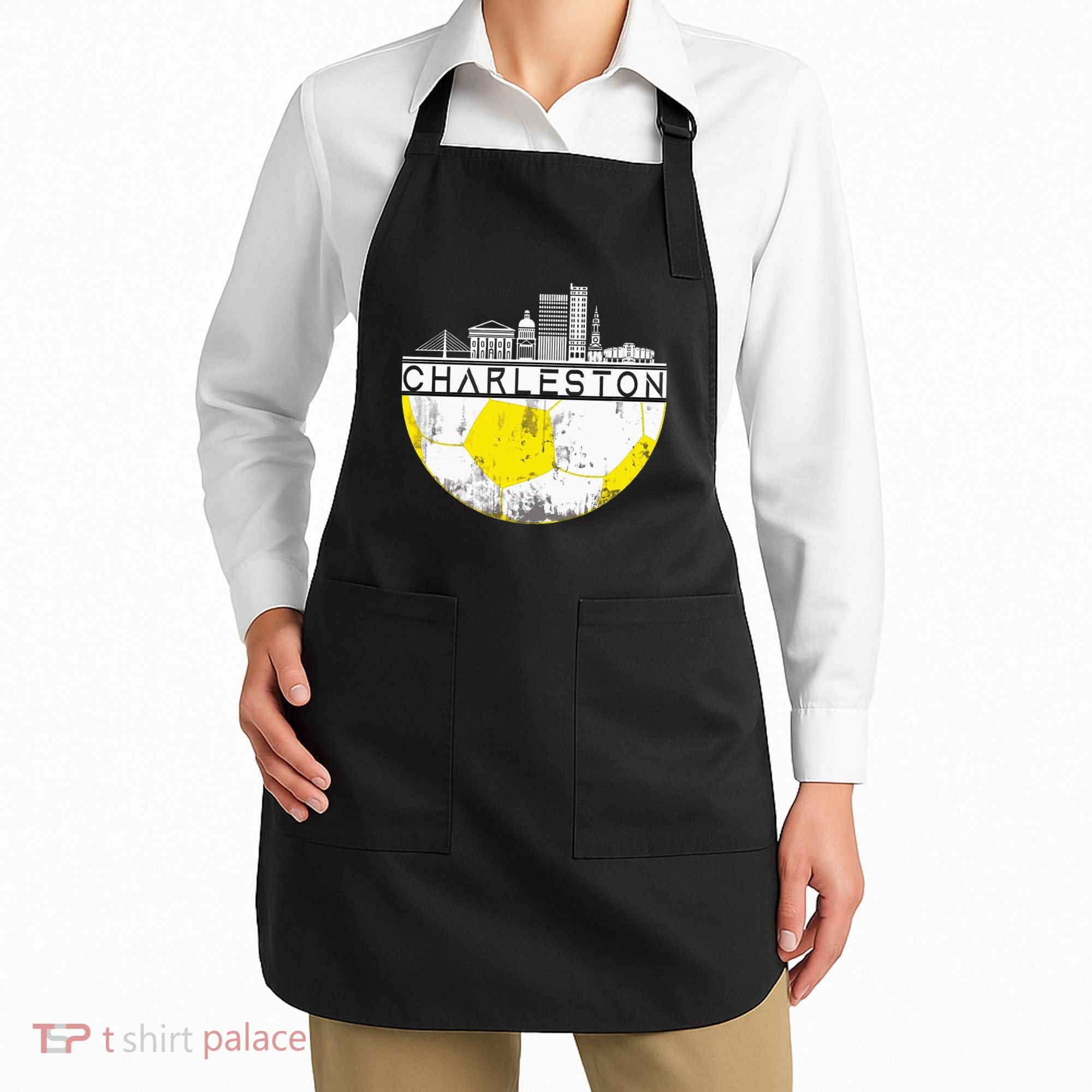 Charleston Skyline Soccer Champs Soccer Sports Fan Cool Apron