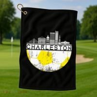 Charleston Skyline Soccer Champs Soccer Sports Fan Cool Golf Towel thumb 1