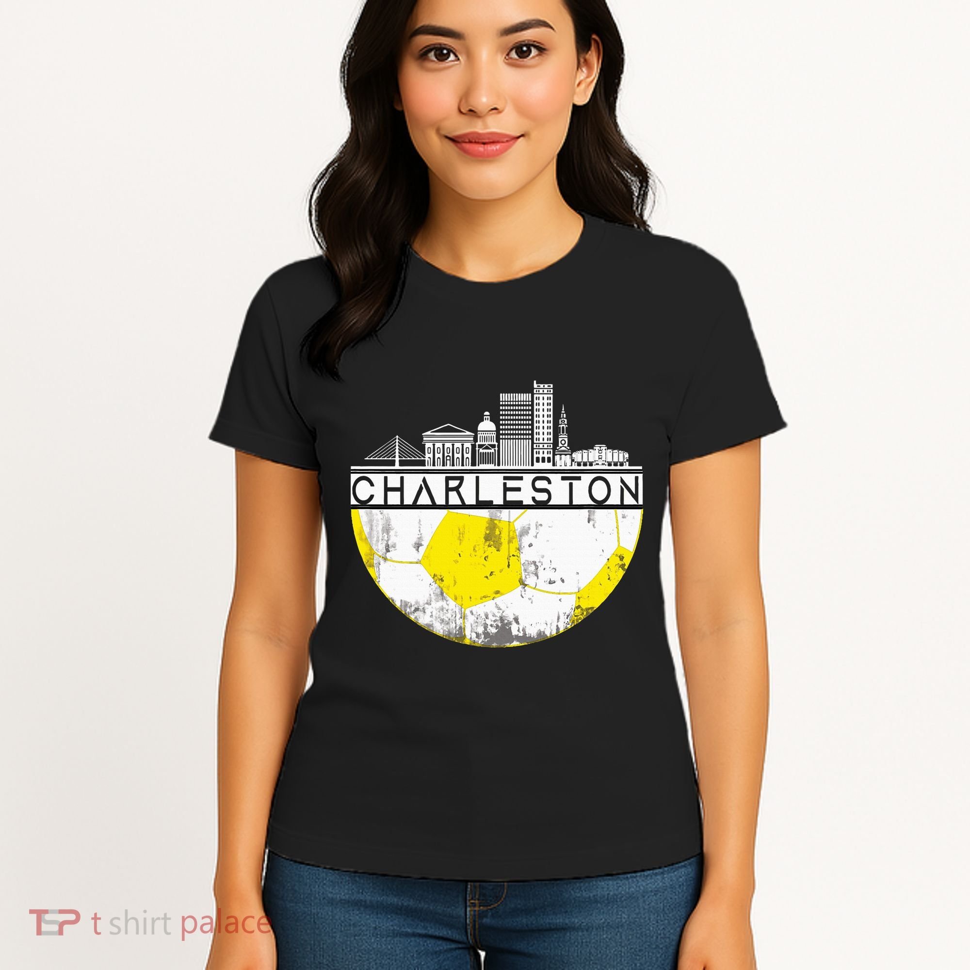 Charleston Skyline Soccer Champs Soccer Sports Fan Cool Women's T-Shirt