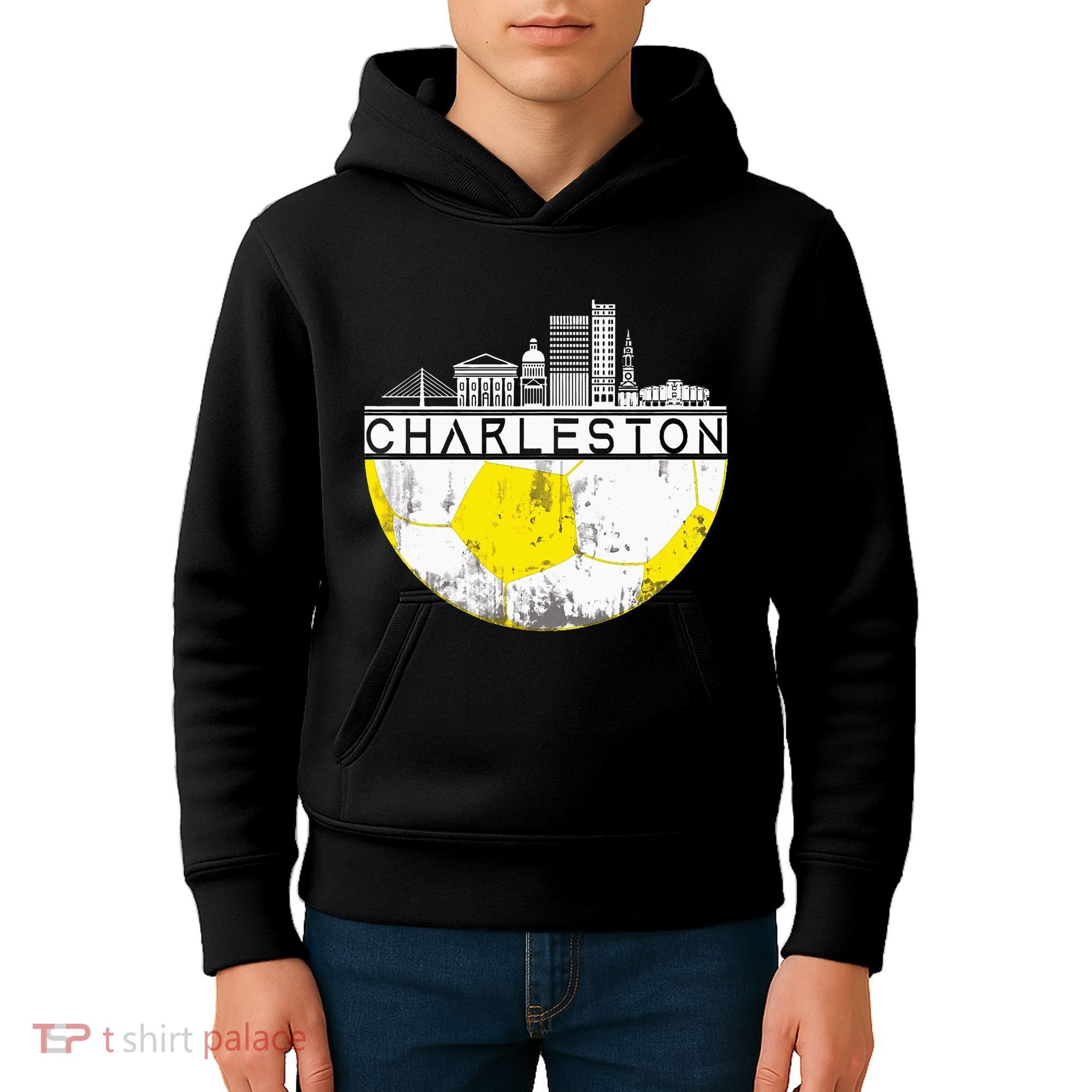 Charleston Skyline Soccer Champs Soccer Sports Fan Cool Kids Hoodie