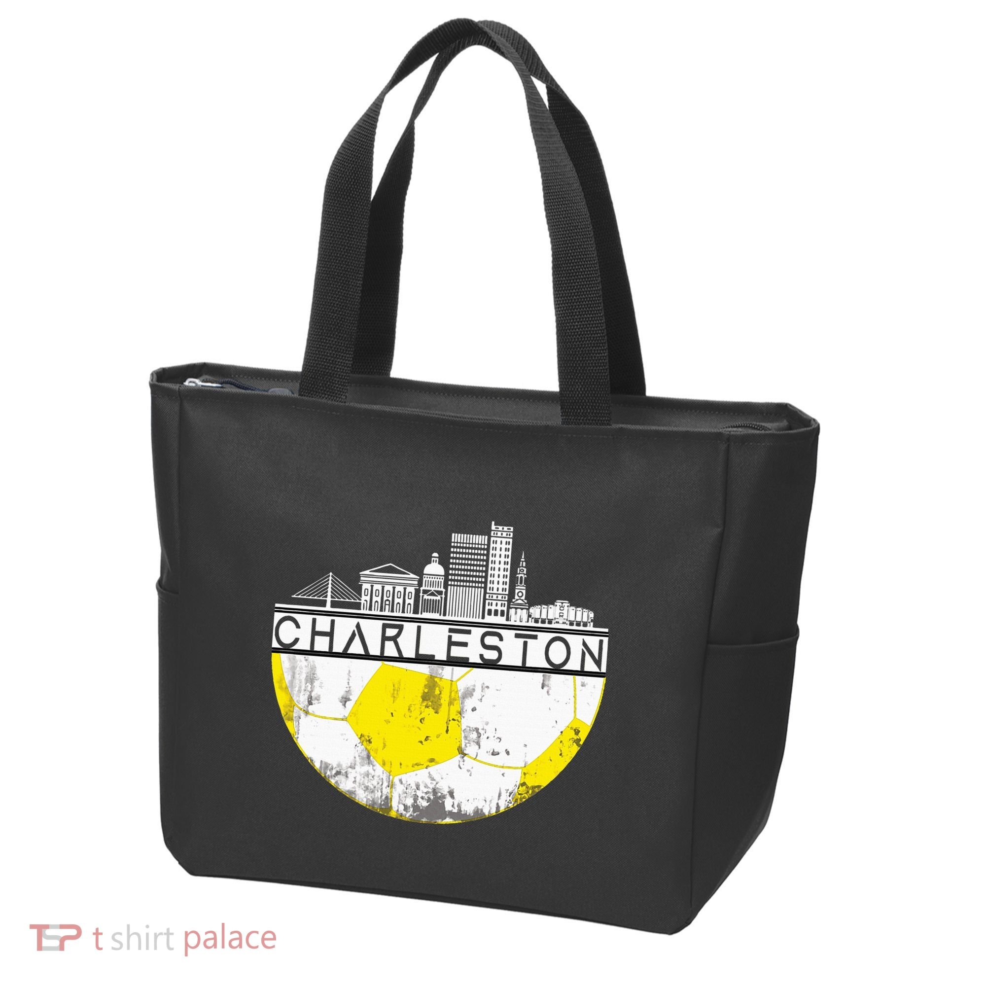 Charleston Skyline Soccer Champs Soccer Sports Fan Cool Tote Bag