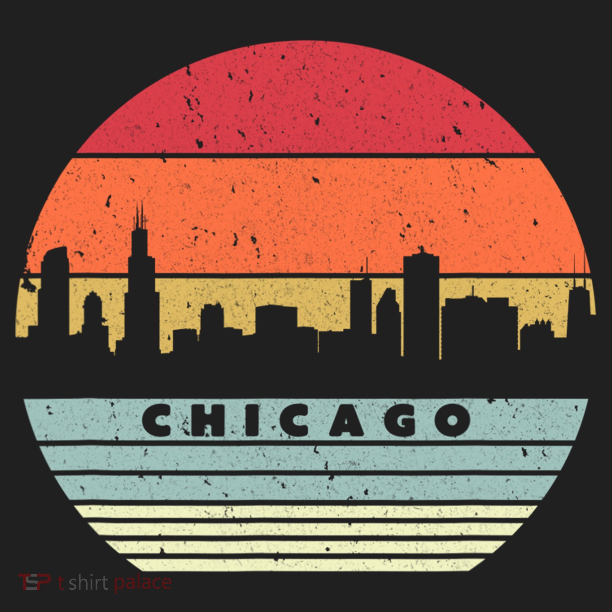 Chicago Souvenir Shirt. Retro Style USA Skyline Women's Sweatshirt