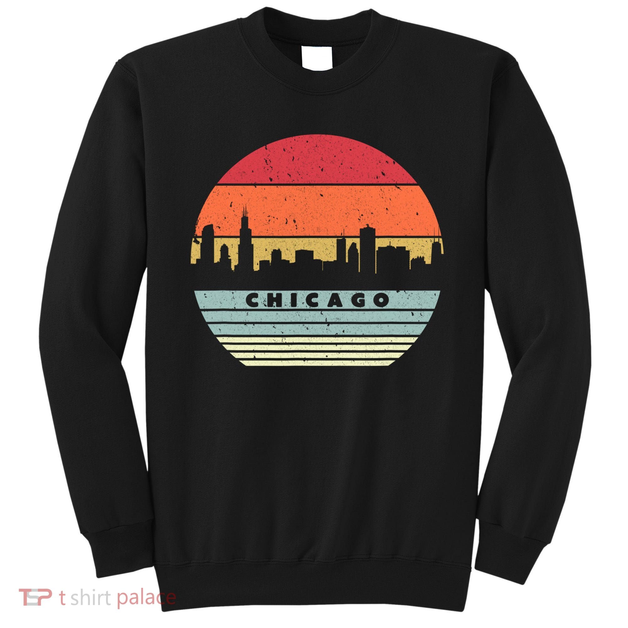 Chicago Souvenir Shirt. Retro Style USA Skyline Sweatshirt
