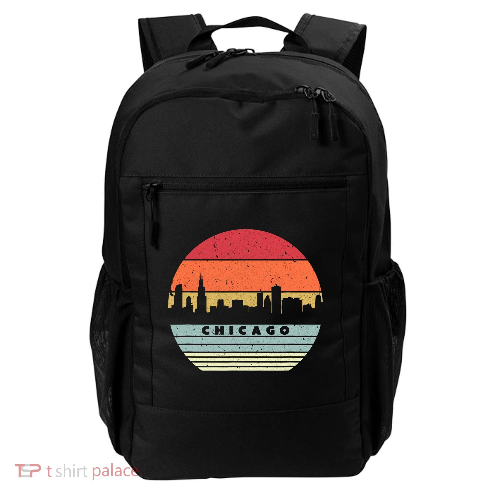 Chicago Souvenir Shirt. Retro Style USA Skyline Backpack