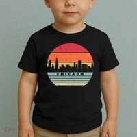 Chicago Souvenir Shirt. Retro Style USA Skyline Toddler T-Shirt thumb 2
