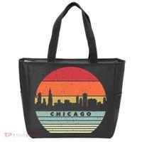 Chicago Souvenir Shirt. Retro Style USA Skyline Tote Bag thumb 0