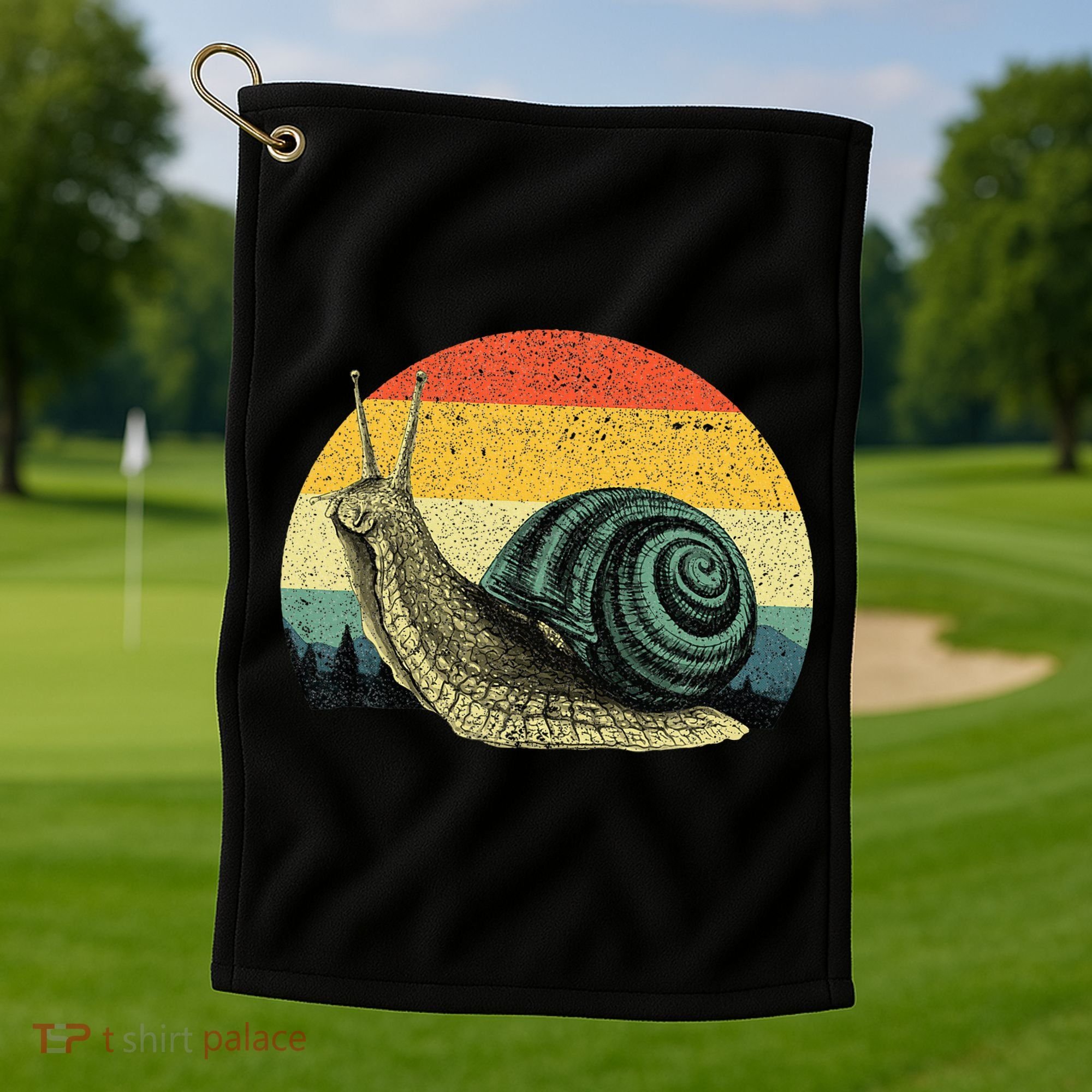 Cute Snail Slug Gardening Animal Lover Golf Towel