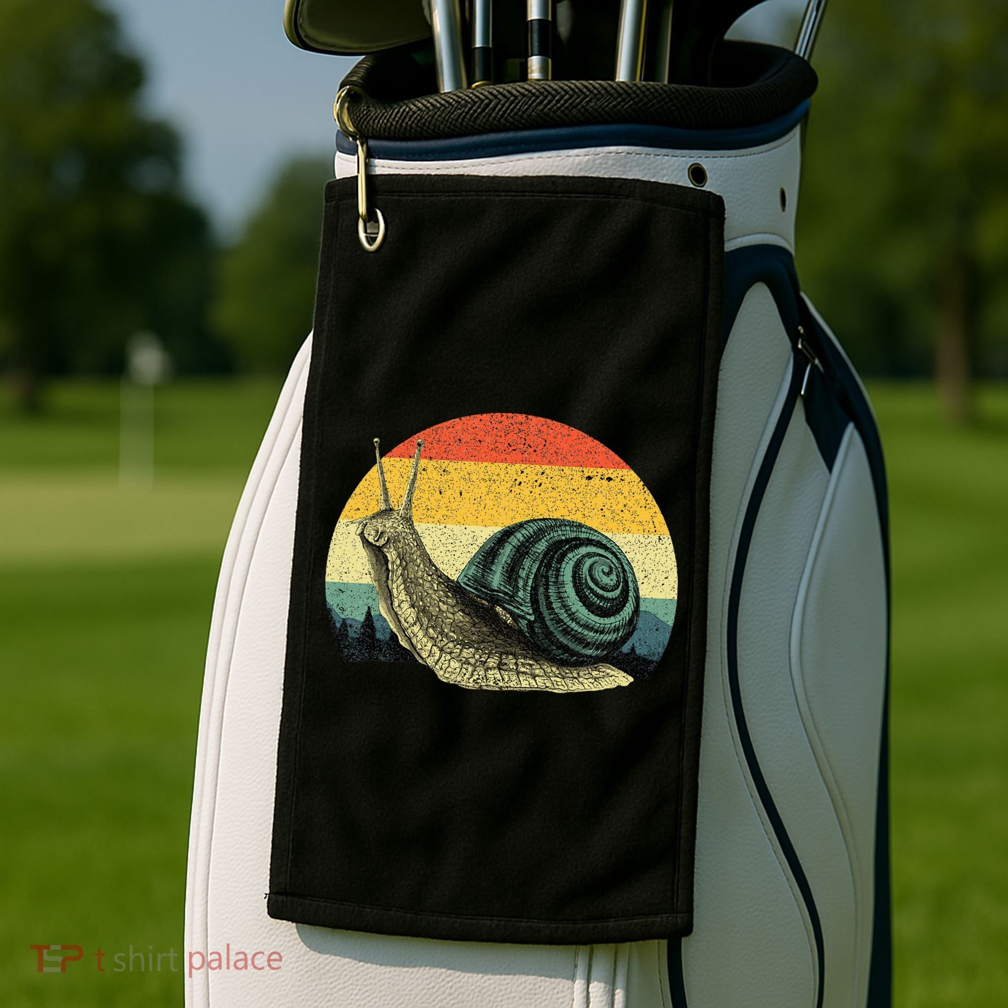 Cute Snail Slug Gardening Animal Lover Golf Towel