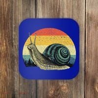 Cute Snail Slug Gardening Animal Lover Coaster thumb 0