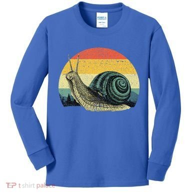 Cute Snail Slug Gardening Animal Lover Kids Long Sleeve Shirt
