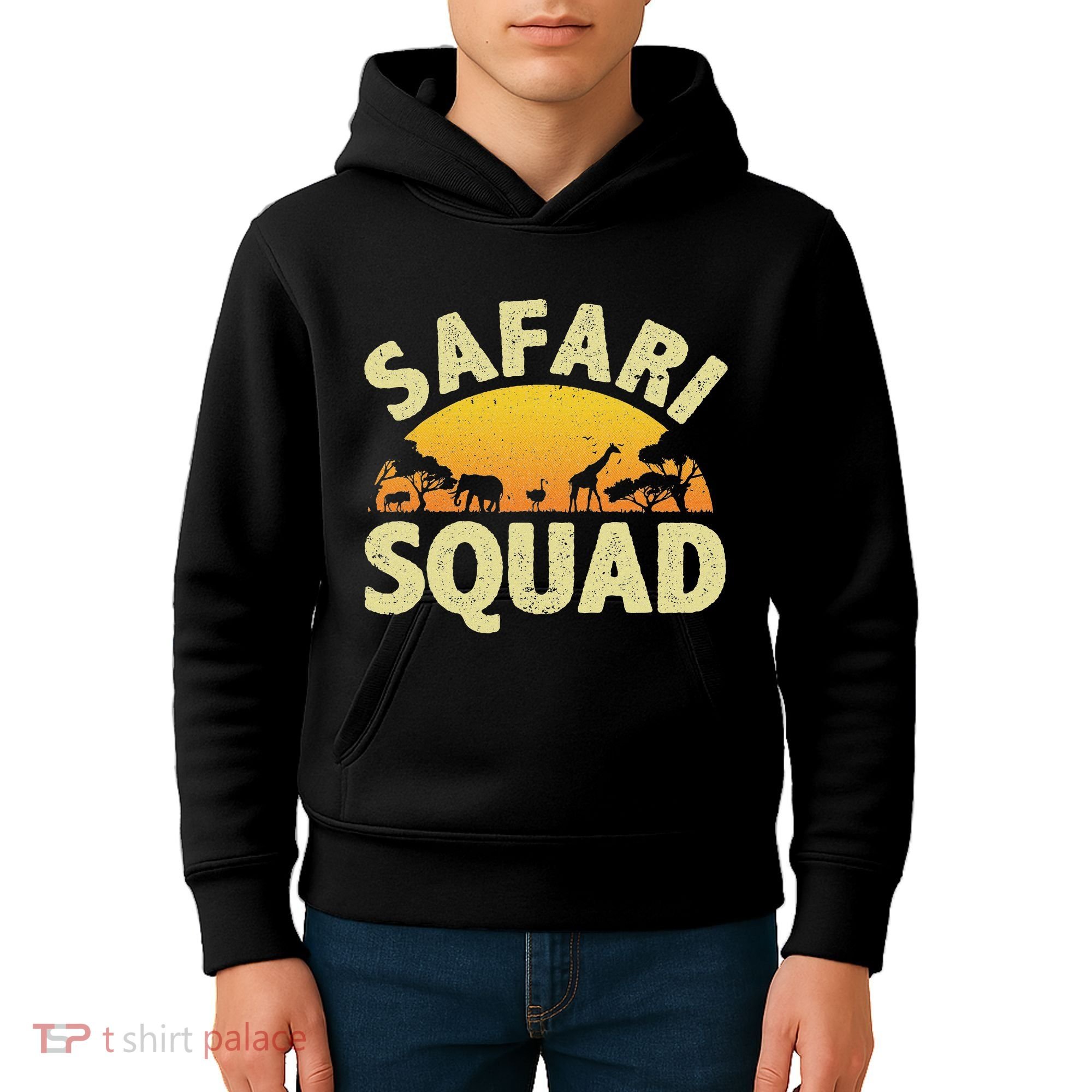 Cool Safari Squad For Women Zoo Animal African Jungle Kids Hoodie