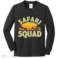Cool Safari Squad For Women Zoo Animal African Jungle Kids Long Sleeve Shirt thumb 0