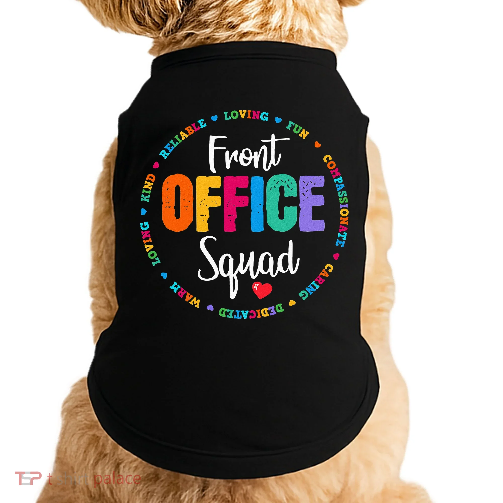 Cute School Secretary Admin Appreciation Front Office Squad Doggie Tank