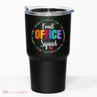 Cute School Secretary Admin Appreciation Front Office Squad Tumbler thumb 0
