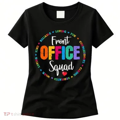 Cute School Secretary Admin Appreciation Front Office Squad Women's T-Shirt