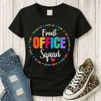 Cute School Secretary Admin Appreciation Front Office Squad Women's T-Shirt thumb 3
