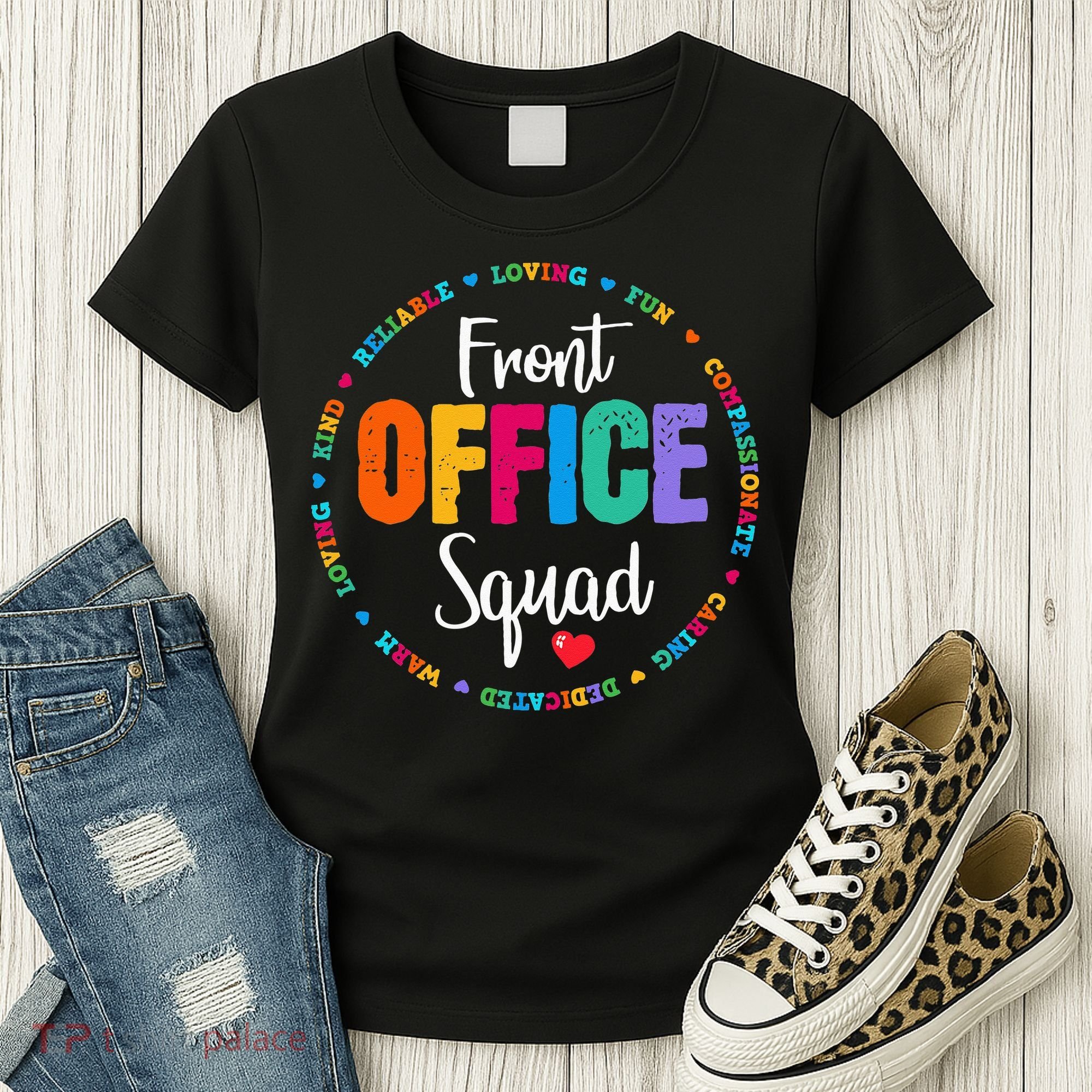 Cute School Secretary Admin Appreciation Front Office Squad Women's T-Shirt