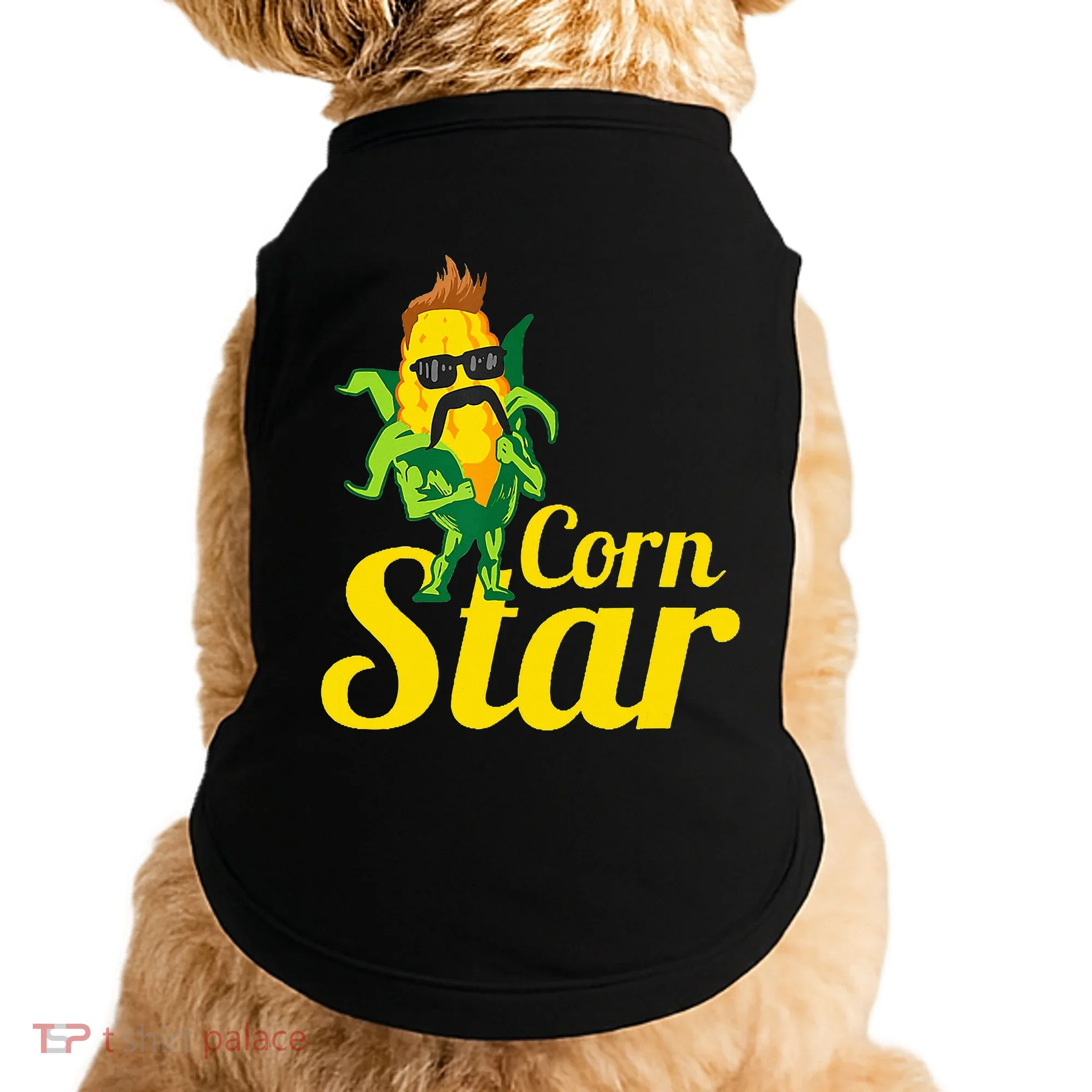 Corn Star Sunglasses Mustache Corn Doggie Tank