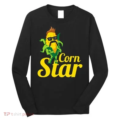 Corn Star Sunglasses Mustache Corn Long Sleeve Shirt