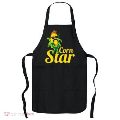 Corn Star Sunglasses Mustache Corn Apron