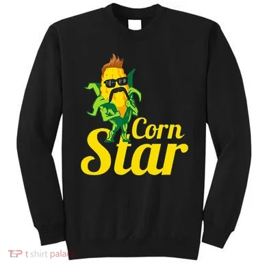 Corn Star Sunglasses Mustache Corn Sweatshirt