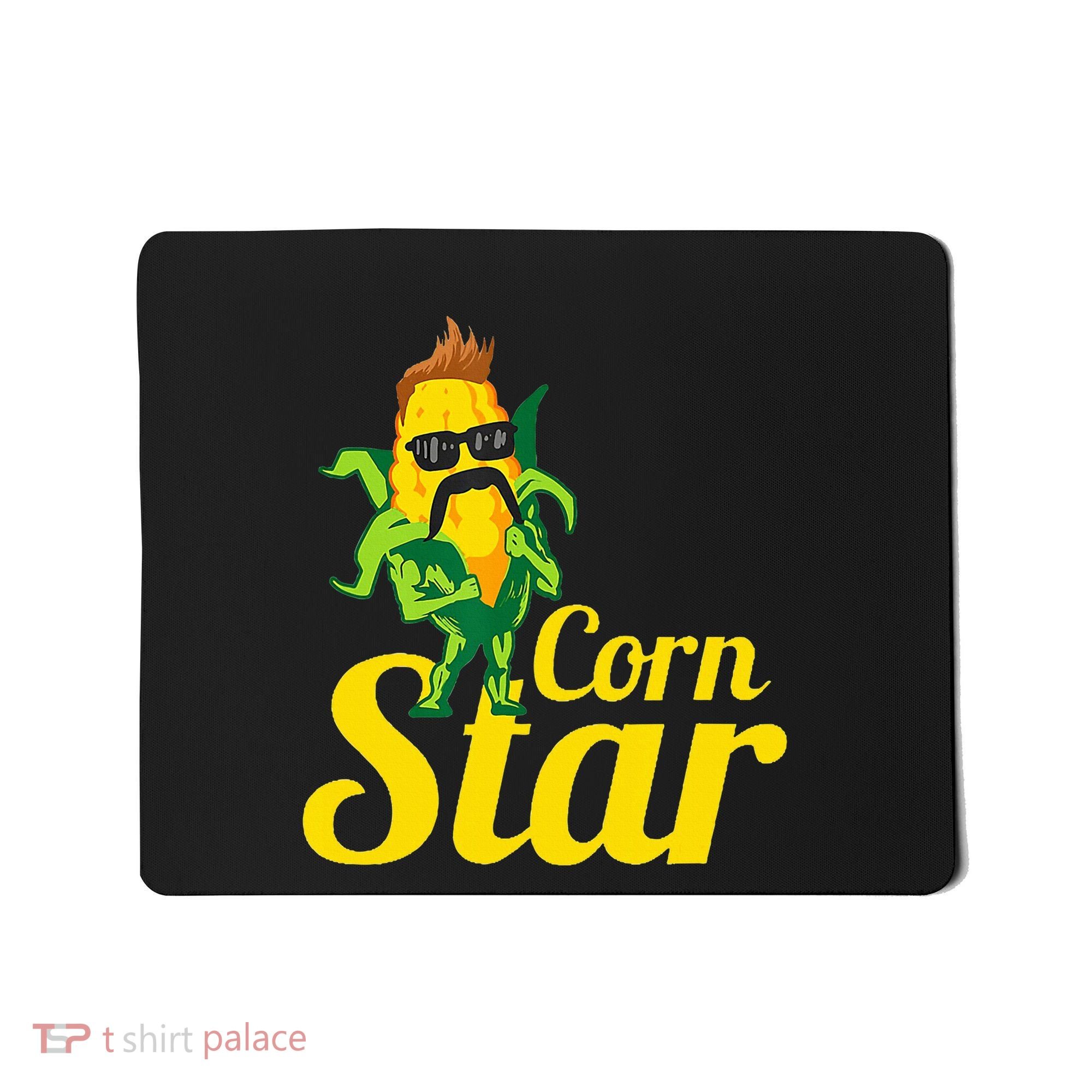 Corn Star Sunglasses Mustache Corn Mousepad