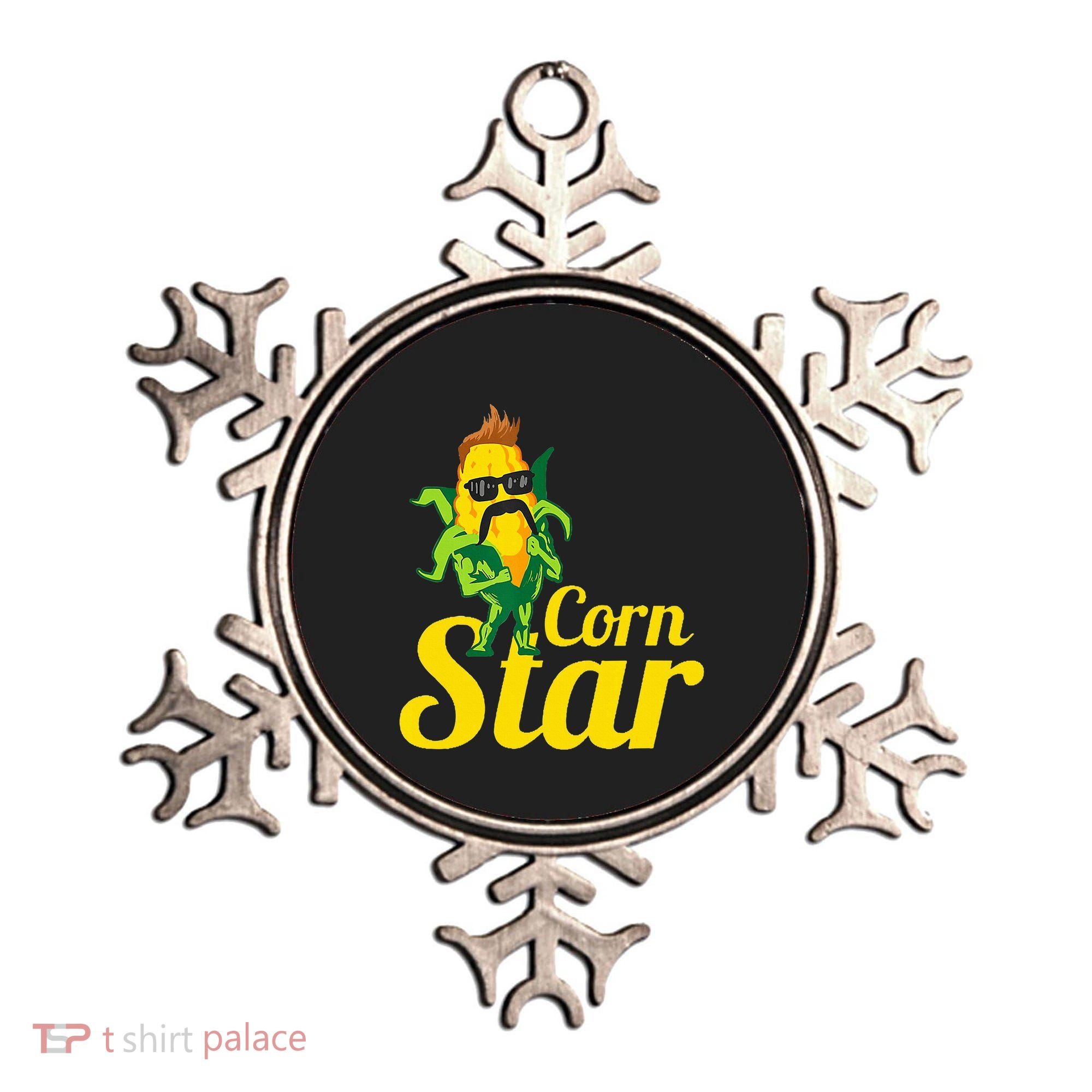 Corn Star Sunglasses Mustache Corn Ornament