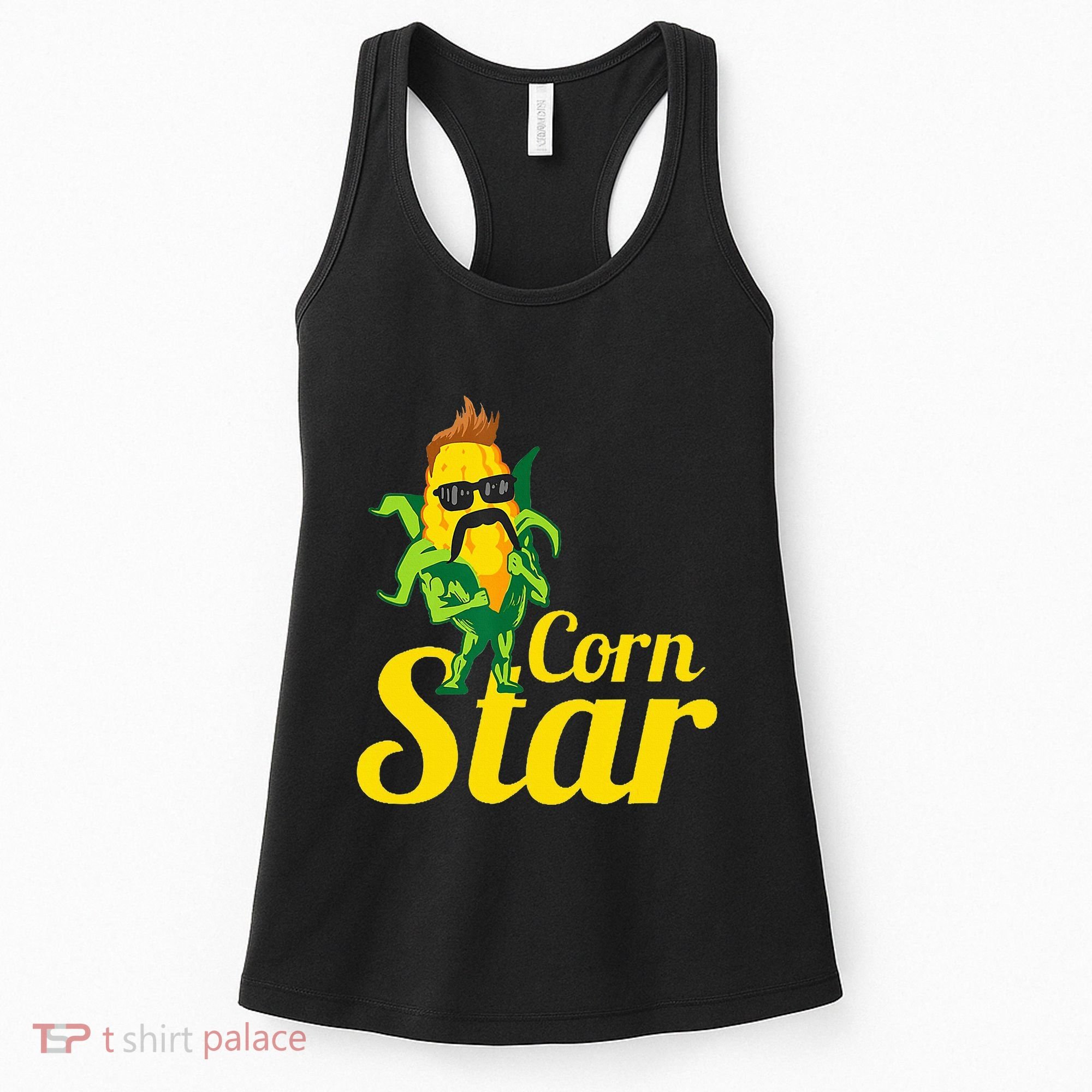 Corn Star Sunglasses Mustache Corn Women's Tank Top