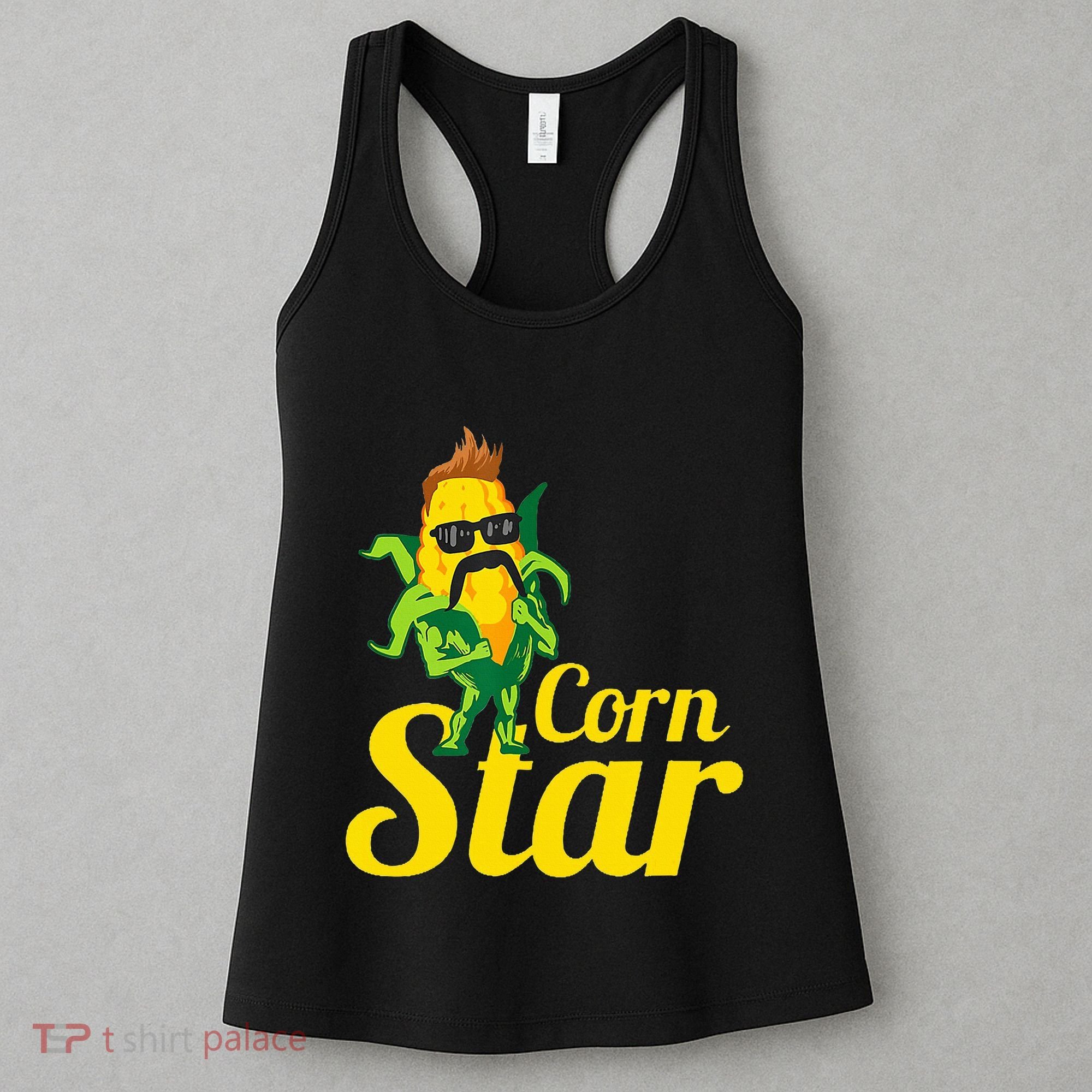 Corn Star Sunglasses Mustache Corn Women's Tank Top