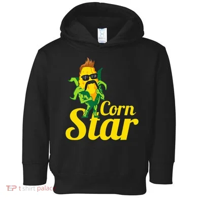 Corn Star Sunglasses Mustache Corn Toddler Hoodie