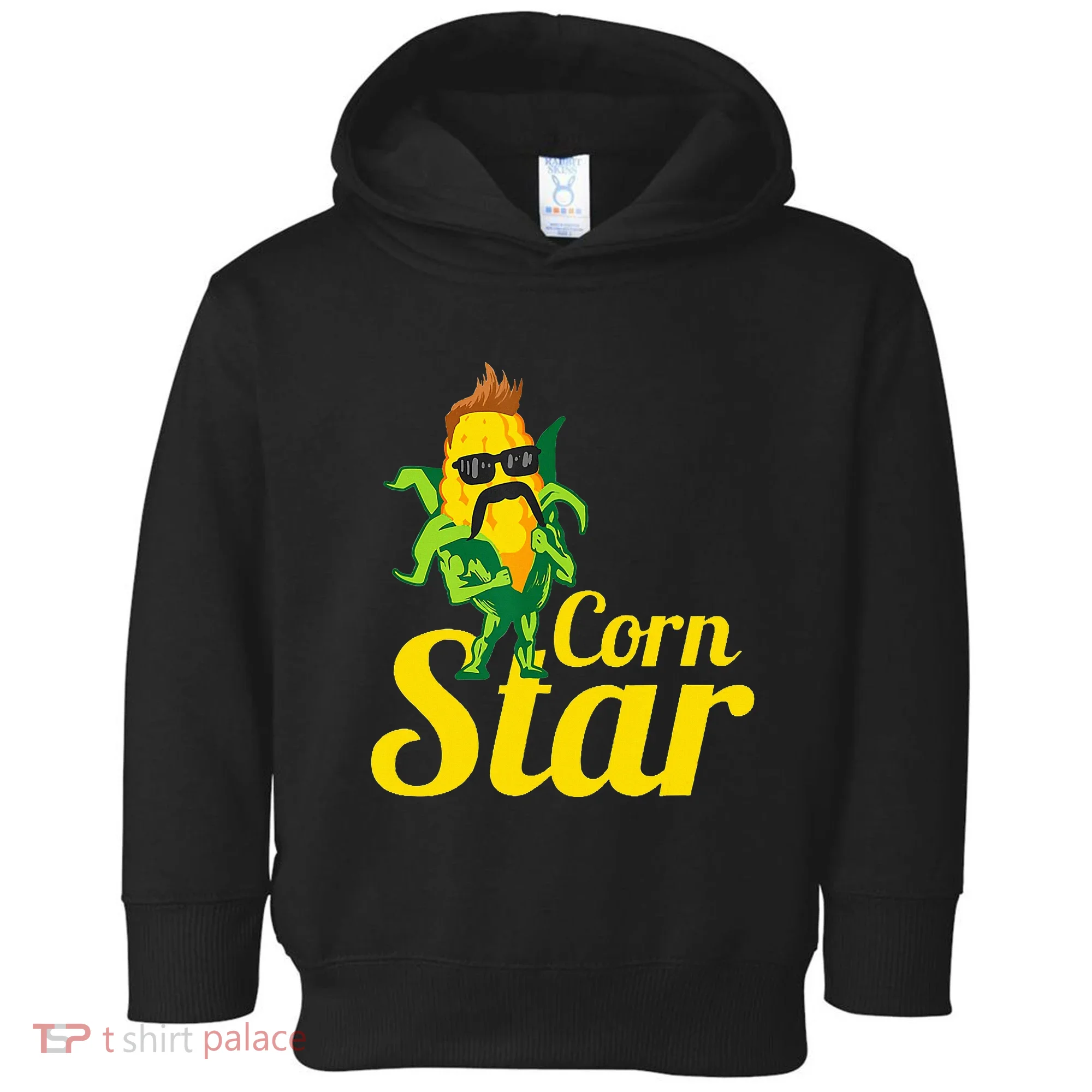 Corn Star Sunglasses Mustache Corn Toddler Hoodie